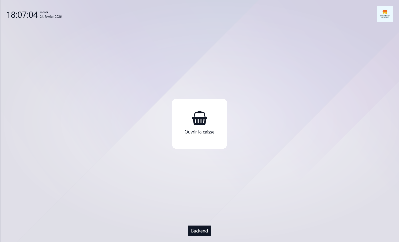 Écran d'ouverture de caisse Odoo Point de Vente