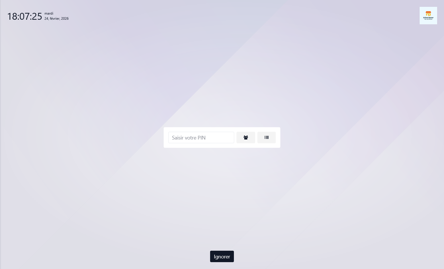 Saisie du code PIN caissier Odoo Point de Vente